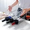 Caja de Almacenamiento Transparente Simple Multiusos para Mascotas Estante para Botellas de Vino Estante de Exhibición de Vino Estante de Plástico para Vino Soporte para Tazas de Agua