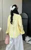 Camisa delgada de Tencel para mujer con protección solar, lazo en la espalda y abertura, holgada y transpirable, de manga larga para aire acondicionado, top versátil