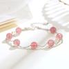 Nuevo brazalete de conejo de cerámica lindo color macarrón crema infantil lindo reduce la edad hecho a mano brazalete elástico
