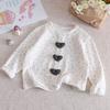 Camiseta Básica de Manga Larga para Niñas 2026, Top Casual Versátil Elástico de Otoño para Niños Pequeños, Estilo Primavera y Otoño con Diseño de Corazón, Moderno