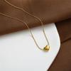 Amazon Acessórios de venda quente Colar de aço titânio não desbotado Mulheres All-match High-end Neckbone Chain Pingente de coração de aço inoxidável