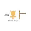 Pendientes Geométricos Huecos de Acero Inoxidable Simples Transfronterizos Chapados en Oro de 18k Pendientes con Forma de Corazón Cuadrado Pendientes Pequeños para Mujer en stock
