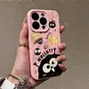 Adequado para Apple 18 Pro Max Desenho Animado Bola de Carvão Preta Batata Capa de Celular iPhone de Luxo High-End Casca Macia e Dura Customização UV