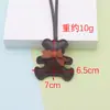 Encanto de Bolso de Oso con Lazo de Moda Más Vendido Llavero de Cuero de Oso para Mascotas Accesorio de Moda