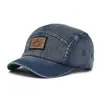 Gorra de Béisbol de Mezclilla para Hombre y Mujer, Verano y Primavera, Visera Corta, Lavada y Estilo Vintage, Versión Coreana, Sombrero para Exteriores con Protección Solar