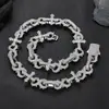 Cadena Cubana de Cruz de Espinas en Forma de 8 Transfronteriza Europea y Americana Joyería Hip-Hop Collar de Circonita Joyería de Alta Gama para Hombre Personalización