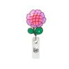 Girasol girasol acrílico hebilla de fácil extracción clip para insignia de Doctor Enfermera carrete de insignia telescópico