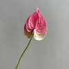 Flores artificiais, flores simuladas, antúrio vermelho, antúrio rosa impresso em 3D, antúrio verde, vela flor, arranjo floral para casa, decoração floral, materiais florais artificiais