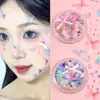 Pegatinas Faciales y Accesorios Faciales de Mariposa Aurora de Espejo de Colores Nuevos Personalizados por el Fabricante para Decorar el Escenario con Pegatinas de Diamantes para Niños