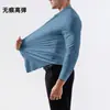 [Super Resiliencia] Camisa de Manga Larga para Hombre Transfronteriza de Alta Elasticidad, Resistente a las Arrugas, Sin Costuras, Camisa de Negocios sin Planchar