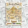 Compra directa transfronteriza de 10 hojas/paquete de pósters educativos para colorear del Antiguo Egipto para niños, papel para colorear y garabatear dibujado a mano