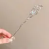 Grampo de Cabelo de Madeira de Alta Qualidade com Franjas e Design Floral, Acessório de Cabelo Estilo Chinês Tradicional para Mulheres, Novo Modelo 2026, Novo Grampo de Cabelo Estilo Chinês