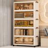 Gabinete de Almacenamiento Transparente Modelo Nuevo Gabinete de Almacenamiento con Puerta Estante de Almacenamiento Multicapa Gabinete de Plástico para Snacks Gabinete de Almacenamiento para Niños