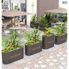 Jardinera de flores de acero inoxidable para exteriores, combinación de jardinera de hierro forjado, macetero municipal, departamento de ventas, jardinera comercial de hierro forjado, valla