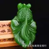 Pingente Pixiu de Jade Verde Espinafre de Alta Qualidade, Imitação de Jade Verde de Xinjiang da Mongólia Exterior, Pingente de Jade da Riqueza Instantânea, Atacado para Live Streaming em Estoque
