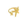 Joyería de Lujo Accesible Transfronteriza Europea y Americana, Anillos de Moda Personalizados Estilo Océano, Anillos de Estrella de Mar Femeninos y Versátiles de Todos los Tamaños