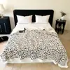 Manta Jacquard Leopard Print Catiônica Nova Personalizada de Camada Dupla, Lã Tafetá, Manta Grossa de Inverno, Manta Xale