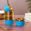 Copo de Papel Ouro Prata Copo Marfen Alta Temperatura Copo Chapéu Alto Copo Ondulado Papel para Bolo Armadilha Casamento Festa de Aniversário Copo para Assar