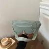 Bolsa transversal feminina, nova bolsa de veludo cotelê de outono, bolsa de peito simples, bolsa de ombro feminina estilo japonês, bolsa pequena para ir ao trabalho e sair