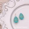 Pendientes antiguos vintage ovalados con relieve de cabeza de belleza, cuentas doradas en forma de lágrima, accesorios de joyería para manualidades