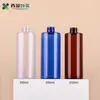 Botellas de Champú de 300 ml en Stock, Botellas Dispensadoras de Loción Marrones de 250 ml, Botellas de Plástico para Cuidado Personal, Materiales de Empaque para Cosméticos al por Mayor