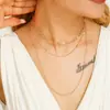 Collar de cadena multicapa de moda para mujer con cadena de clavícula chapada en metal caliente de Amazon con explosiones transfronterizas entre Europa y Estados Unidos