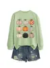 Nove estampas diferentes de abóbora 6 comércio exterior transfronteiriço Amazon atacado feminino solta casual plus size moda moletom