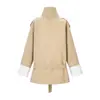 Ins Transfronterizo Europeo y Americano 2026 Nueva Moda Elegante para Mujer al por Mayor Puños Elegantes con Bloques de Color Gabardina de Longitud Media