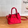 Bolsa Saco Estilo Simples Retrô, Bolsa Casual da Moda, Novo Estilo Primavera 2026, Bolsa de Ombro Transversal Feminina Texturizada