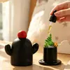 Difusor de aromaterapia sem chama em formato de cacto de desenho animado, uma nova e criativa pedra de fragrância de mesa estilo chinês para fragrância interna duradoura