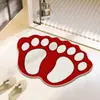 Alfombra de Baño con Forma de Oso Lindo, Falso Cachemir, Absorbente de Agua, Antideslizante, Elimina Polvo, Engrosada, Duradera, Fácil de Cuidar