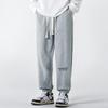 Pantalones Casuales para Hombre Primavera 2025 Estilo Coreano Marca de Moda Versátil Bordado de Letras Leggings Sueltos Pantalones Deportivos con Cordón