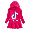Vestido Suéter con Capucha de Algodón Puro para Niña Estilo TikTok Hoja de Loto Casual