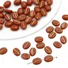 Cuentas retro de frijol de café pintadas en oro acrílico, cuentas dispersas, accesorios para hacer joyas DIY, materiales para hacer cadenas de teléfono móvil con cuentas