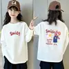 Camiseta de manga larga con cuello redondo para niñas, ropa infantil de otoño, nuevo estilo 2026, primavera y otoño, algodón puro, top transpirable, bonito atuendo de otoño