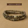 Pulseira de Contas de Buda de Sândalo Verde Antigo Pingbu Qingyun Hotan Qingyu Antiga Simples 4mm Pulseira de Sândalo Mulheres Artísticas