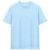 Camiseta Masculina de Algodão Desan de Verão com Manga Curta Personalizada, Secagem Rápida, Gola Redonda, Branca, Não Transparente, Camisa de Verão Estampada