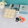 Juego de Madera Transfronterizo Xo Tres en Raya para Niños, Educativo, Entrenamiento de Pensamiento Lógico, Juego Interactivo de Mesa para Dos Jugadores, Venta al por Mayor
