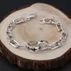 Venta al por mayor de fábrica joyería de plata de ley 925 creativa popular círculo cruz retro estilo coreano pulsera personalizada para mujer