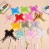 50 # Grande Laço de Tule Flor Amarrada à Mão, Flor Elegante Estilo Macaron, Flor Decorativa para Presente de Carro de Casamento 5cm