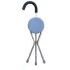 Taburete plegable multifuncional de acero inoxidable, taburete de tres patas con muleta para personas mayores que trepan.