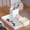 Portalápices, Caja de Almacenamiento Cuadrada de Plástico Simple, Adecuada para Suministros de Oficina, Venta al por Mayor, Se Puede Usar como Regalos Empresariales