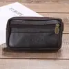 Nova venda quente couro masculino única camada dupla telefone móvel bolsa de cintura 4-7 polegadas versão horizontal zíper cinto bolsa do telefone móvel