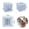 Molde de Silicona para Soya de Venta Caliente Transfronterizo Molde Francés para Hornear Molde 3D para Mousse Cubo de Rubik Pequeño y Grande Molde para Velas de Aromaterapia