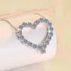 Colar de Prata Esterlina S925 em Formato de Coração Mais Vendido Transfronteiriço 2M3M4M5M Pingente de Moissanite Corrente para Clavícula Coração de Amor Atacado em Estoque