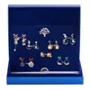 Pendientes de botón de plata S925 con aguja de plata, estilo japonés y coreano, con lazo, conejo de dibujos animados, juego de pendientes asimétricos dulces y lindos de una semana