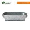 Balde de Gelo Grande Oval com Braços Duplos Galvanizado Cor Original Personalizado para Festa ao Ar Livre Bar de Festa Balde de Gelo para Cerveja