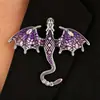 Pulseira Tecida à Mão com Dragão de Esmalte Vintage de Nicho Pulseira de Dragão Cravejada com Diamantes Transfronteiriça Europeia e Americana Joia Versátil Personalizada para Homens