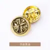 Borde Biselado Inglés Metal Mano Cosido Moda y Exquisito Lana Ropa Traje Abrigo Exterior Cortavientos Botones Botones