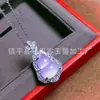 Nova Corrente de Clavícula com Pingente de Cabacinha Inlaid de Calcedônia Branca Estilo Chinês, Pingente de Cabacinha de Ágata, Pingente de Corrente de Clavícula de Jade